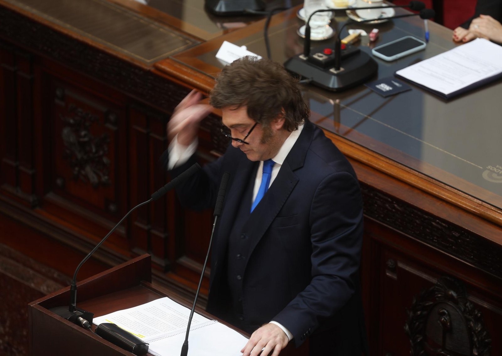 Tras la liberación de Nahuel Gallo, Milei no habló del gendarme argentino en su discurso ante el Congreso