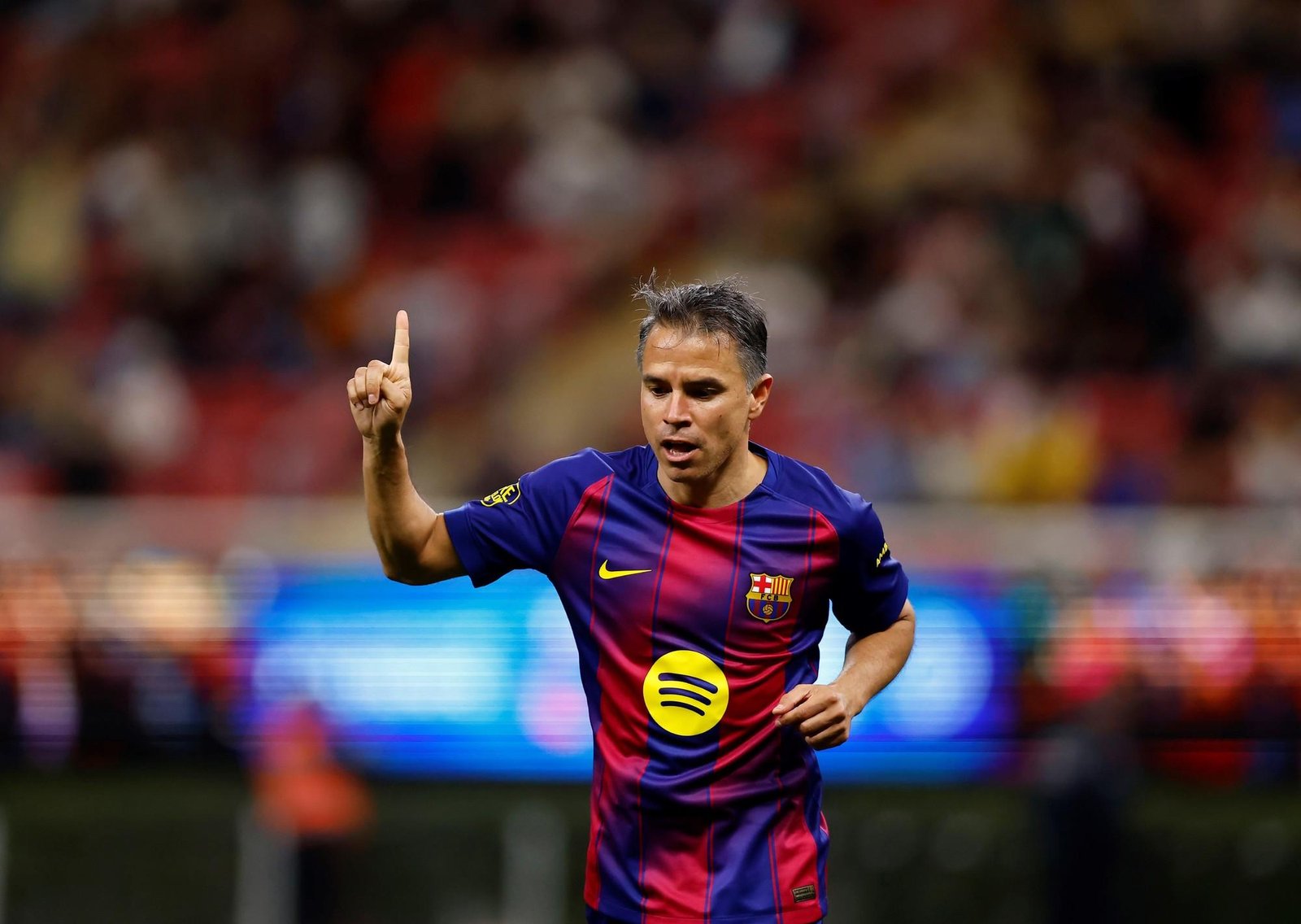 ¿Y si lo llama Coudet?: Javier Saviola, crack a los 44 años, le metió dos golazos al Real Madrid con las leyendas del Barcelona en México