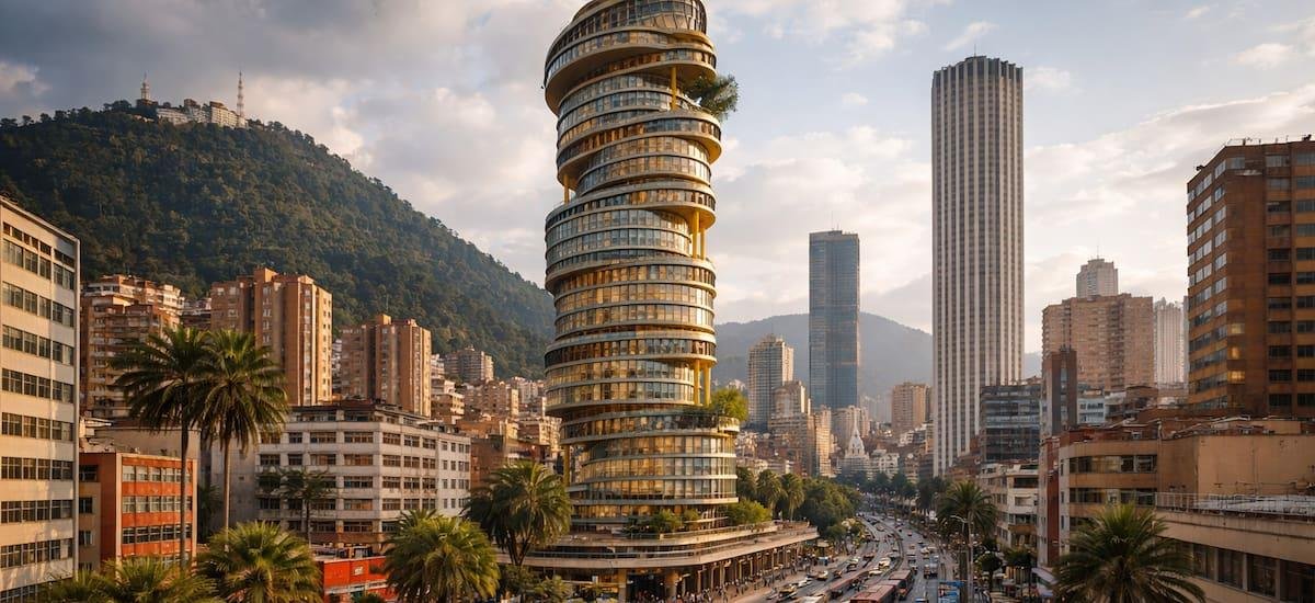 La obra del siglo | Inauguran megaedificio con hotel y helipuerto que recuerda a la Torre de Pisa en plena capital latinoamericana