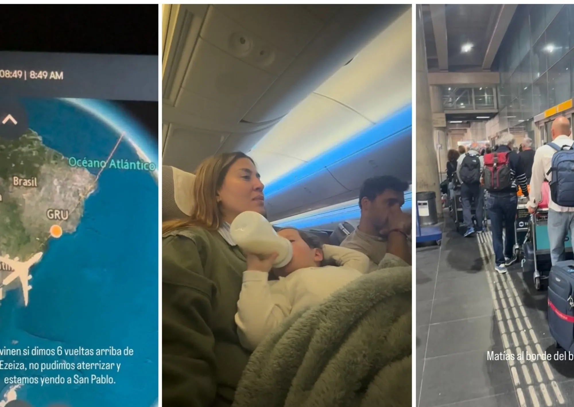 El vuelo de Jimena Barón no pudo aterrizar en Ezeiza y terminó en Brasil: los motivos