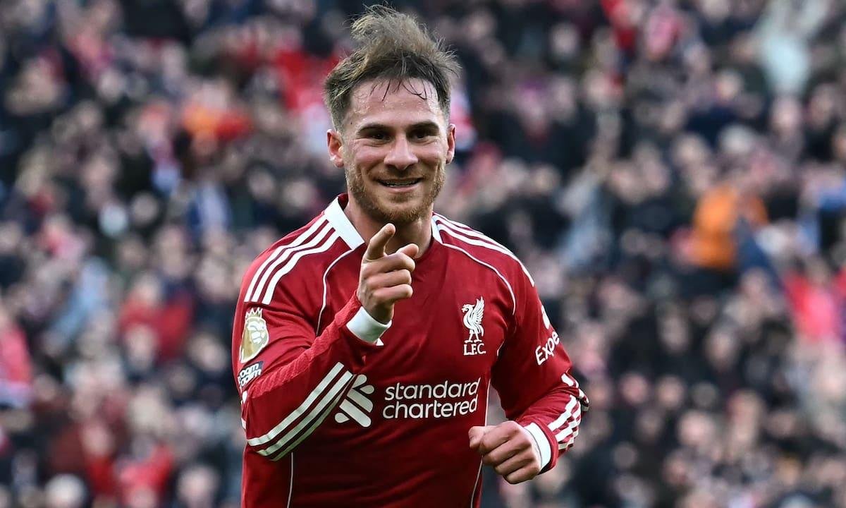 Alexis Mac Allister anotó un golazo en el triunfo de Liverpool ante West Ham