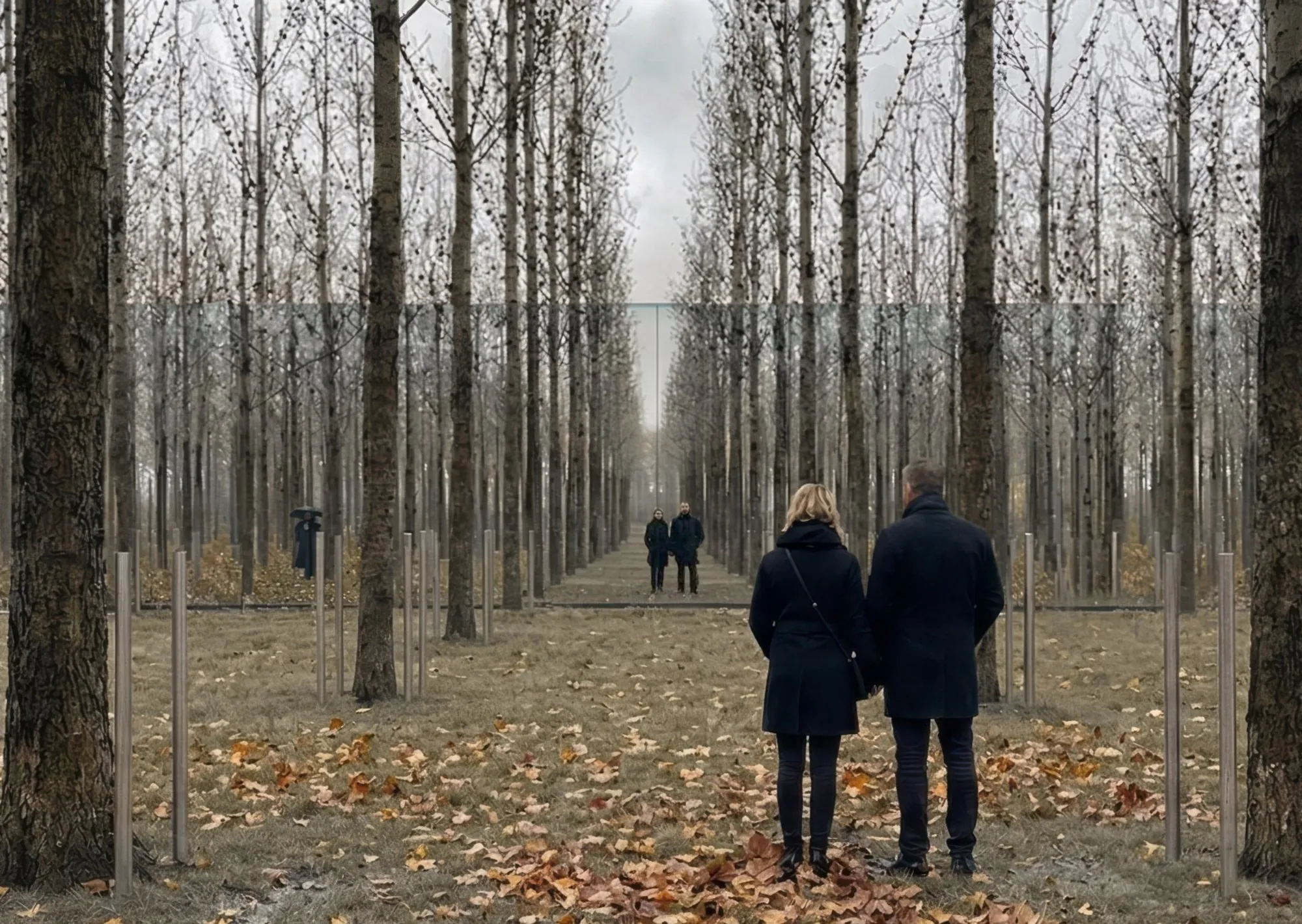 Recuerdo y presencia a través de la espacialidad: un bosque de fresnos acompaña el rito de la despedida