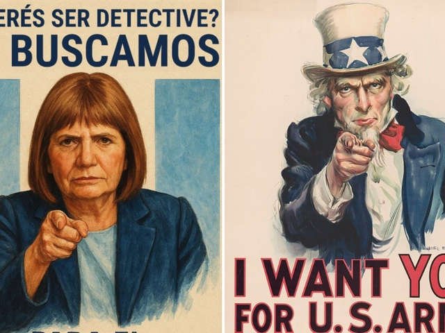 вЂњChe, aspirante de Sherlock HolmesвЂќ: la llamativa campaГ±a de Patricia Bullrich y su afiche al estilo вЂњTГ­o SamвЂќ