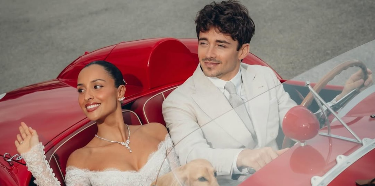Charles Leclerc compartió videos y fotos inéditas de su boda íntima con Alexandra Saint Mleux