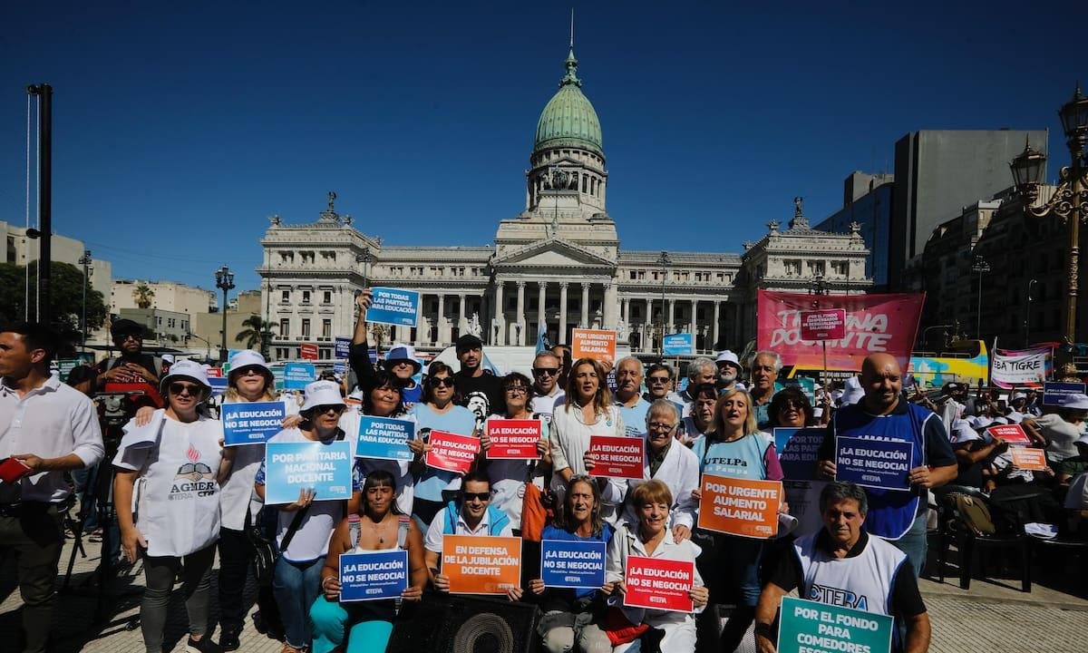 Paro docente: cómo fue la marcha al Congreso y todas las repercusiones de la movilización nacional