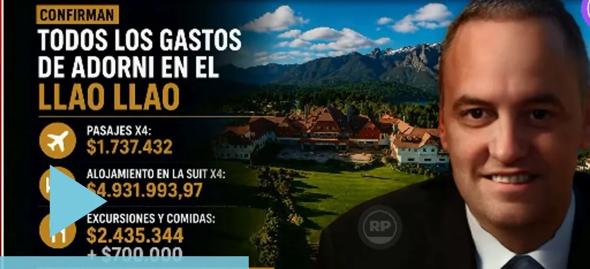 El exorbitante gasto de Adorni en los días que estuvo en el exclusivo hotel Llao Llao