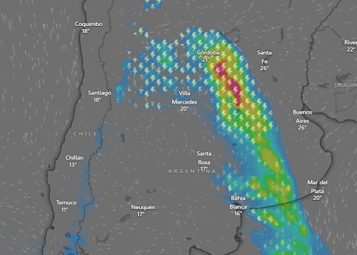 Hay alerta amarilla por vientos y tormentas para este lunes 2 de marzo: las provincias afectadas