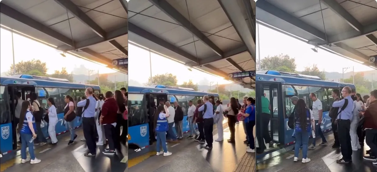 Operadora del Mio se hace viral por poner orden en el ingreso de los buses: “Por orden de llegada, por favor”