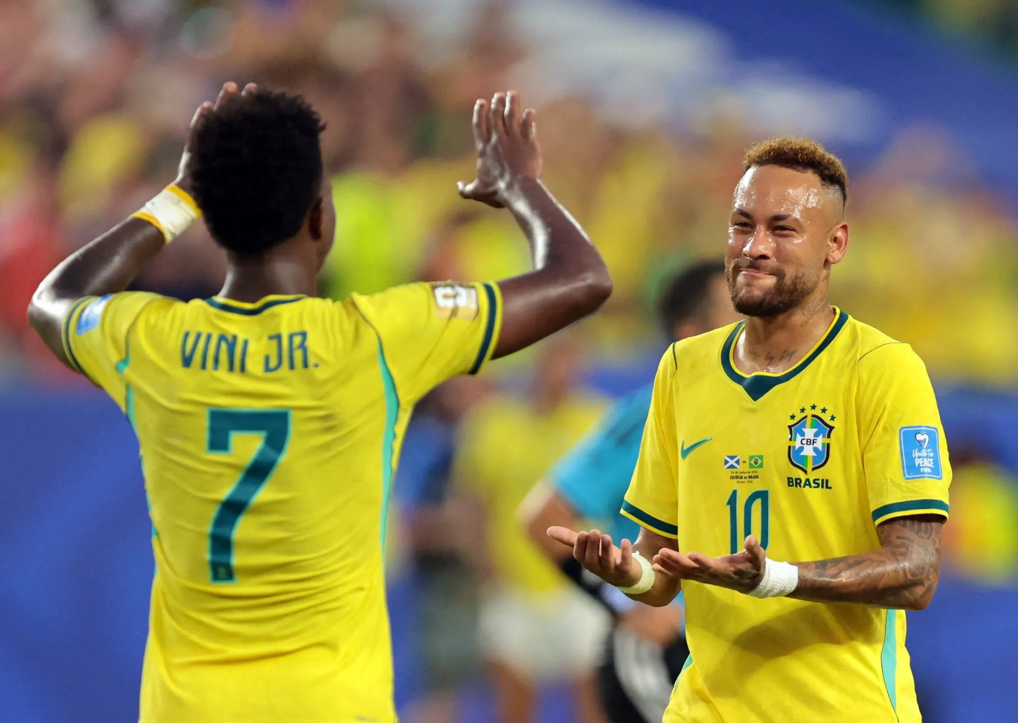 Con un ratito de Neymar y Vinicius encendido, Brasil goleó a Escocia, ganó su grupo y solo se cruzaría con Argentina en semis