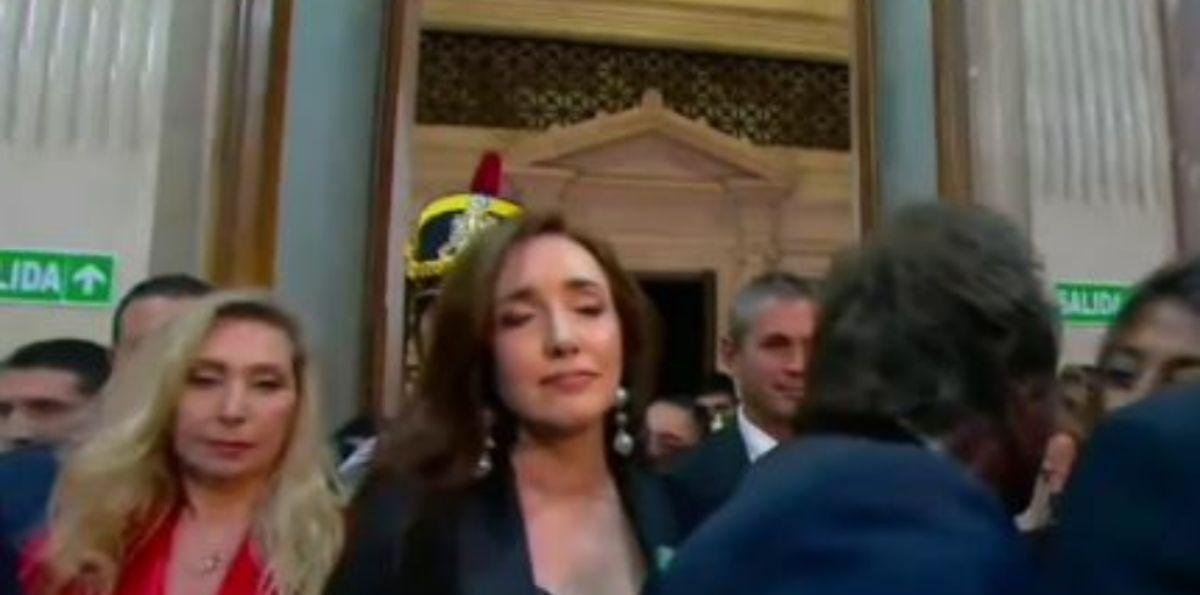 Insólito: el empujón de Victoria Villarruel a Karina Milei en el Congreso