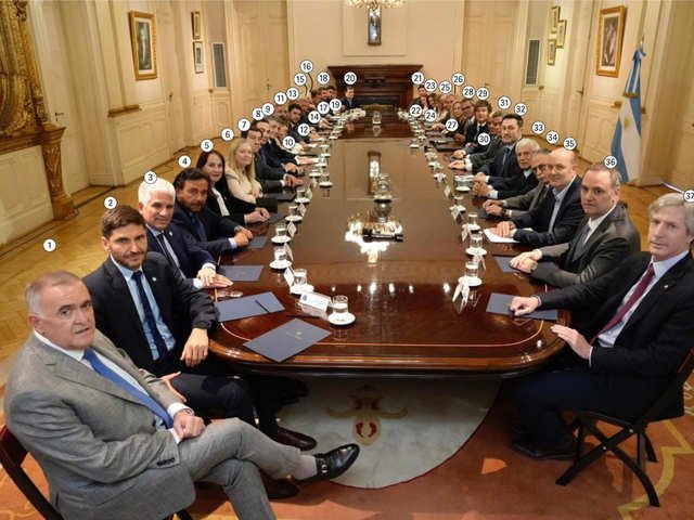 Uno por uno, quiГ©nes participaron de la reuniГіn de Javier Milei con los gobernadores en la Casa Rosada
