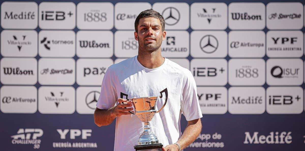 Facundo Díaz Acosta, de menor a mayor para ser campeón del Challenger de Tigre