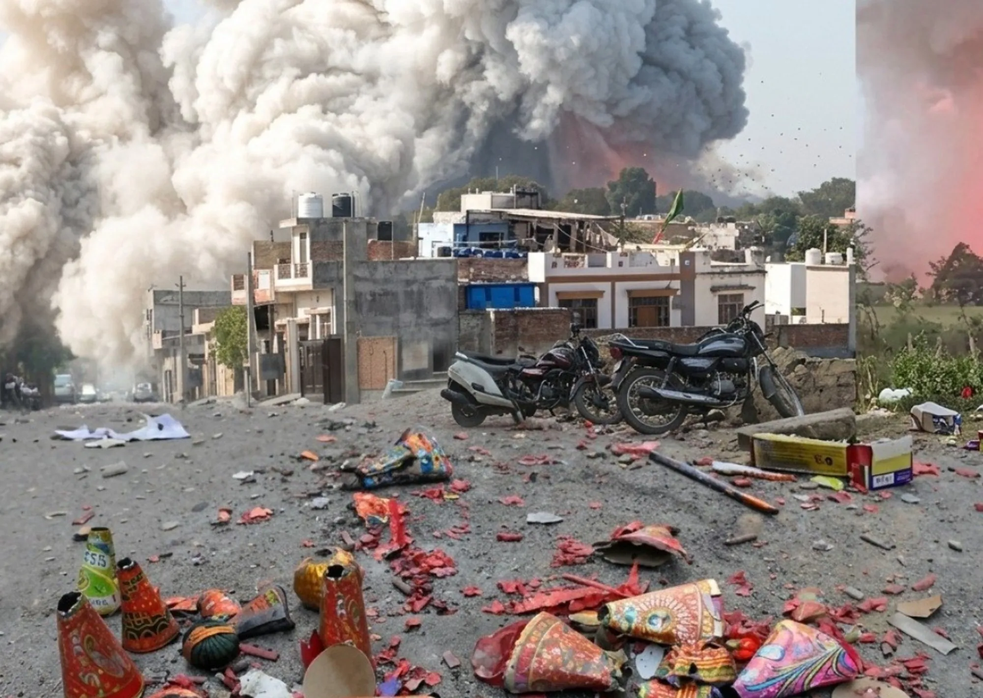 Potente explosión en cadena en una fábrica de fuegos artificales en India: hay al menos 13 muertos y más de 40 heridos