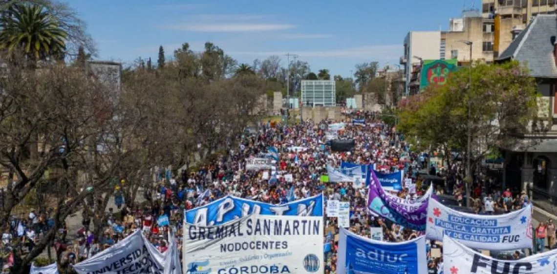 Marcha Federal Universitaria en Córdoba: Diputados rechazó el veto y ratificó la ley de financiamiento