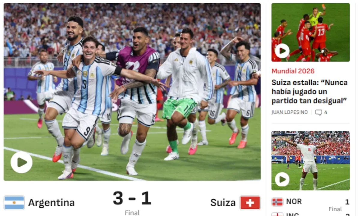 Así reflejaron los medios extranjeros la clasificación de Argentina a las semifinales del Mundial 2026