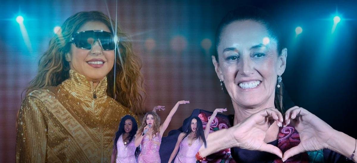 “En la ventana escondidita”: así vivió Claudia Sheinbaum el show de Shakira desde Palacio Nacional