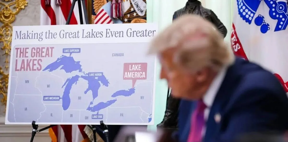 En su pelea con Canadá, Trump renombró el lago Ontario por “lago América”