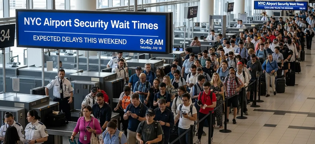 Alertan por posibles demoras en los controles de seguridad de los aeropuertos de Nueva York este fin de semana