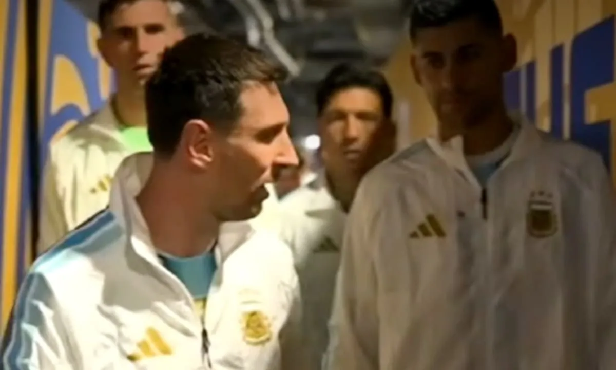La secuencia completa de la arenga de Messi antes de la final y la salida de los jugadores a la cancha