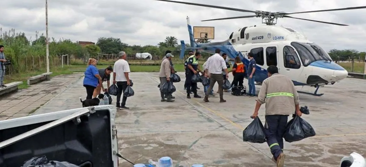 Llegan los helicópteros a Tucumán para reforzar asistencia sanitaria y provisión de alimentos