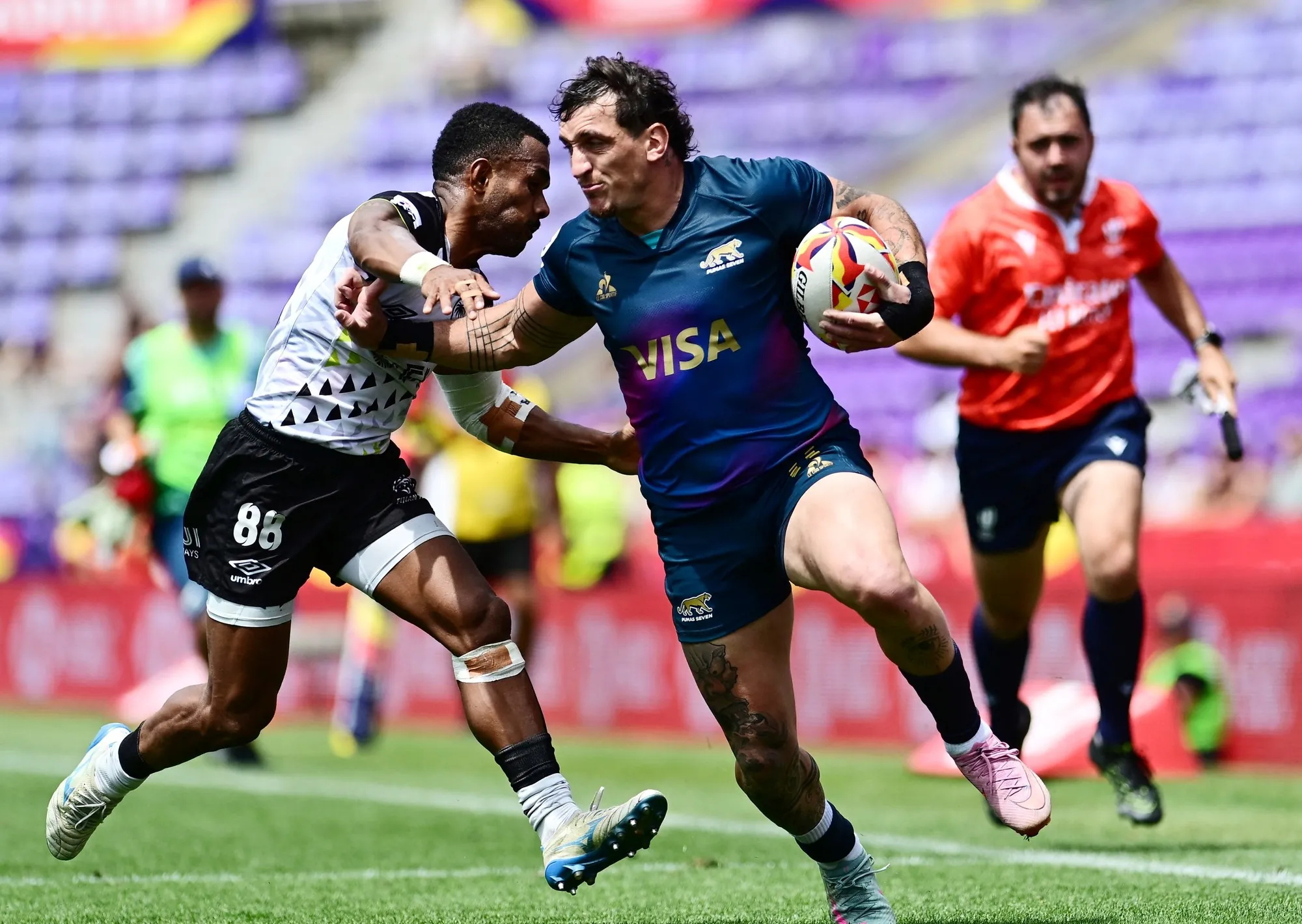 Los Pumas 7's son de bronce: tras perder con Sudáfrica en semis, tuvieron revancha ante Fiji y quedaron terceros en Valladolid