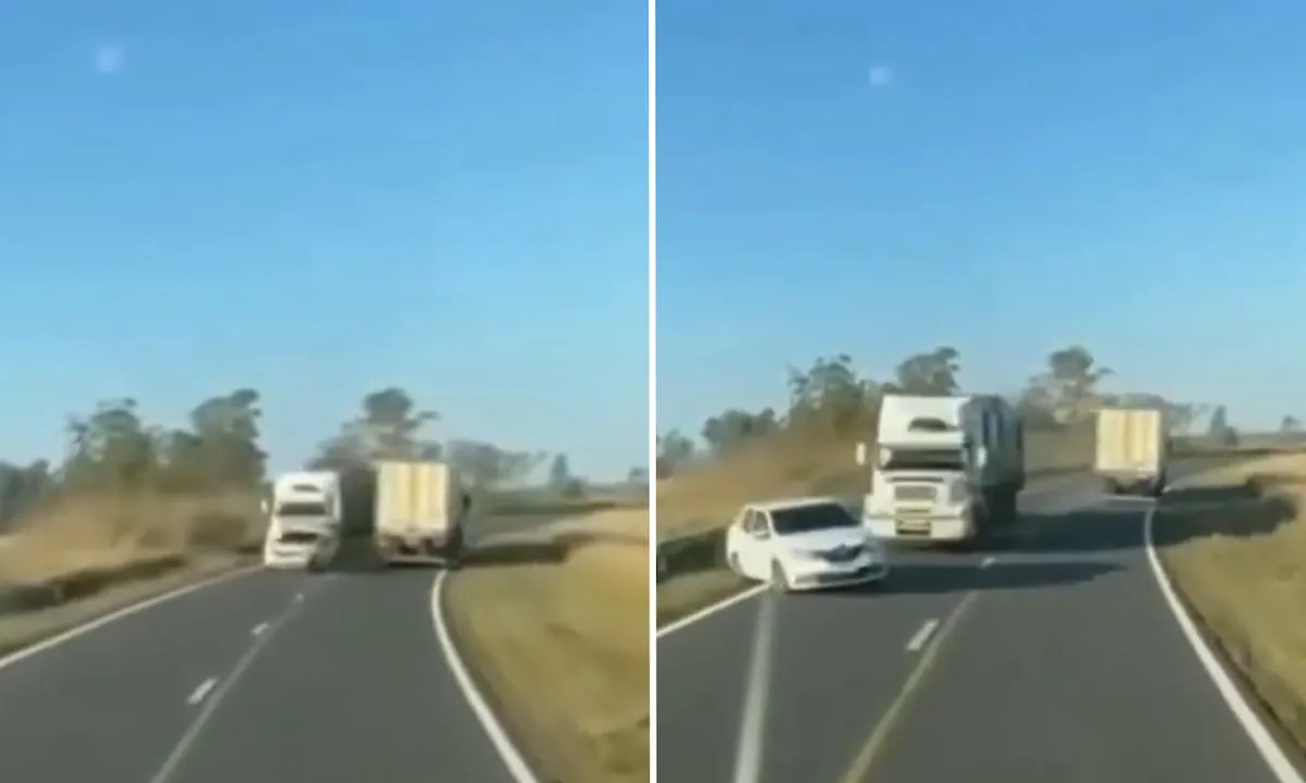 Quiso pasar a un camión en plena ruta 14 y provocó un choque múltiple: hay tres heridos