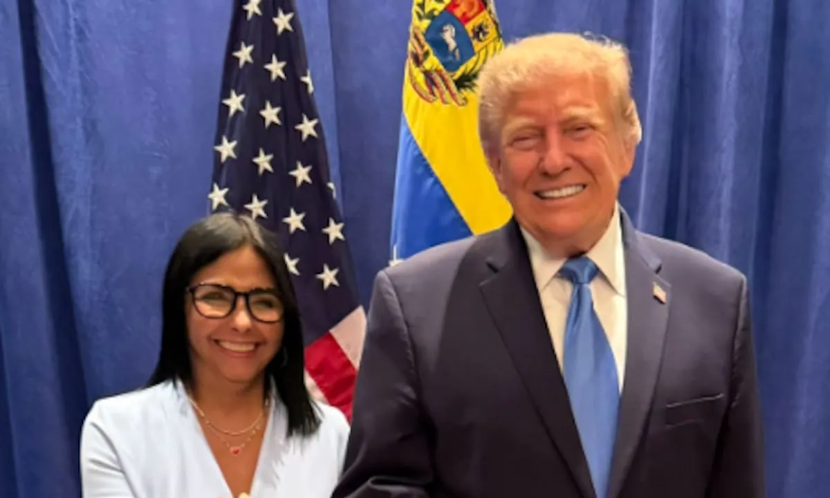 Delcy Rodríguez calificó su primer encuentro con Donald Trump en Nueva York como “una reunión histórica”