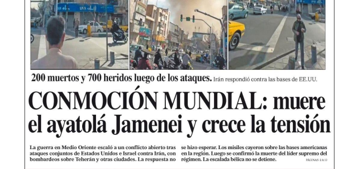 La tapa del Diario PERFIL del domingo 1° de marzo de 2026