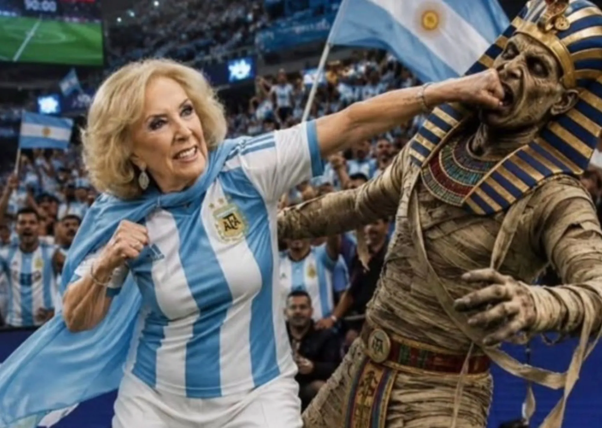"Habla la faraona", Mirtha Legrand festejó los memes que la hicieron protagonista ante Egipto y contó su charla con la madre de Messi