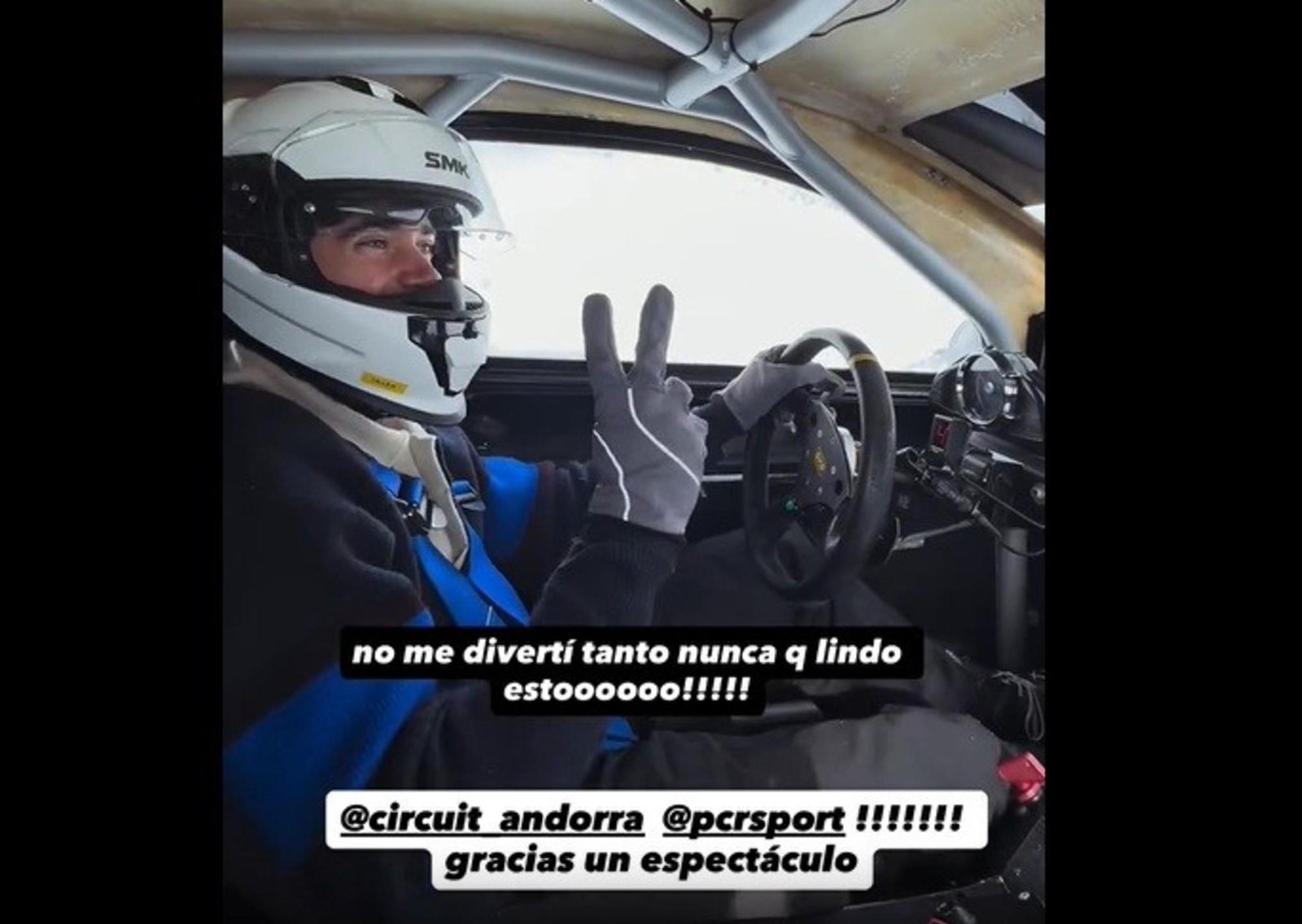 Franco Colapinto, a pura velocidad sobre la nieve: manejó un kartcross en Andorra y se distendió tras el Shakedown de Barcelona