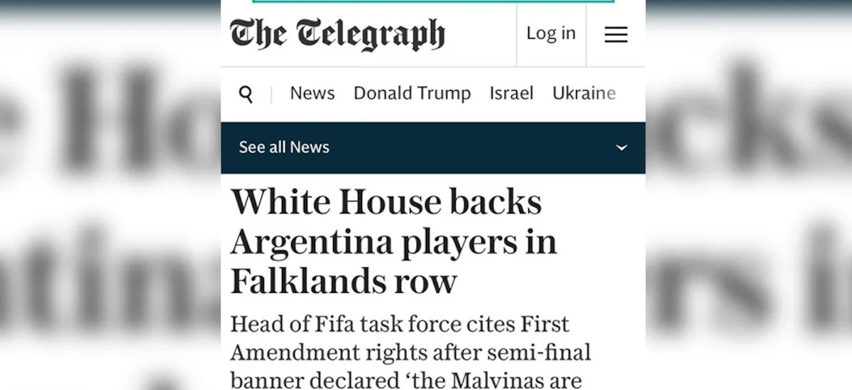 La Casa Blanca respaldó el derecho de los jugadores de la selección argentina a expresarse sobre la cuestión Malvinas