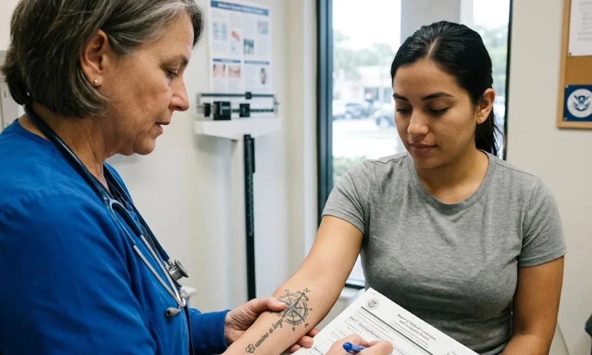 Tatuajes en el examen médico para la green card: qué observa el Uscis y cómo prepararse en 2026