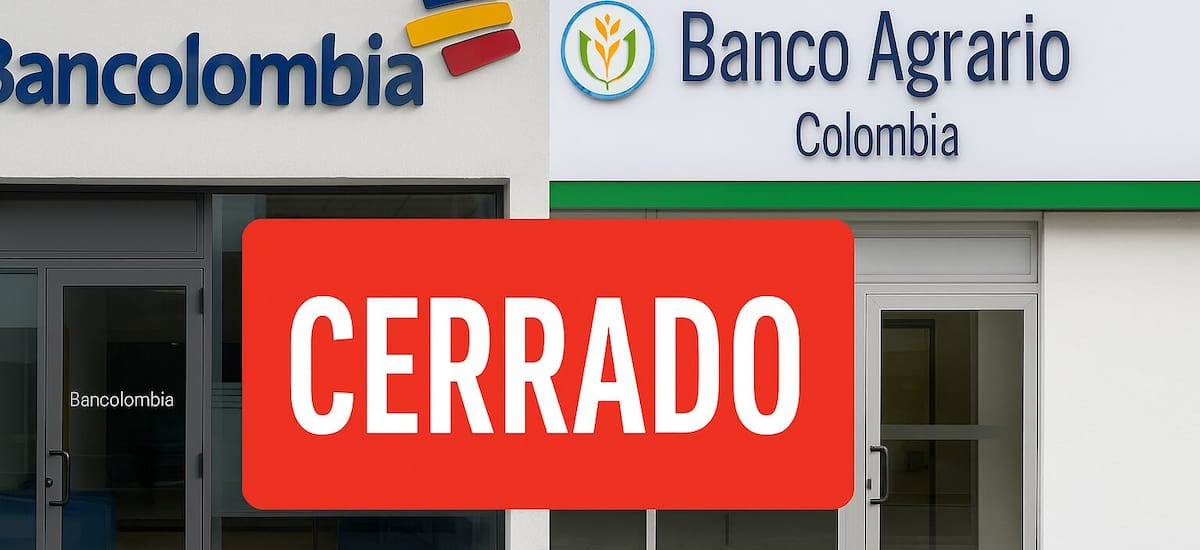 Cierra Banco Agrario y Bancolombia: el Gobierno ordenó suspender operaciones en todas las sedes este lunes