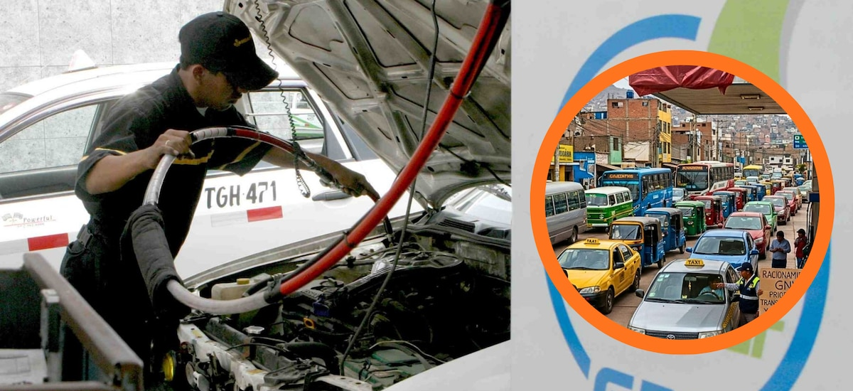 Conductores hacen largas colas en grifos por GNV tras suspensión de venta a taxis y autos particulares